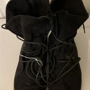 Chase + Chloe Black Suede‎ Ankle Boots sz 8